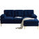 Simplie Fun Couches For Living Room Blue Sofa 210.8cm 3 Seater