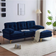 Simplie Fun Couches For Living Room Blue Sofa 210.8cm 3 Seater