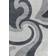 Serdim Rugs Valencia Modern Swirl Grey, Black 80x150cm