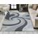 Serdim Rugs Valencia Modern Swirl Grey, Black 80x150cm