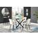 Furniturebox Tierra Clear/Black Dining Set 100cm 5pcs