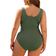 Shein Swim Vcay Summer Beach Plus Size Women's Hollow Out & Ruched One Piece Swimsuit