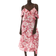 H&M Cold Shoulder Flounce Dress - White/Pink Floral