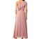 Shein SHEIN Belle Women's One Shoulder Long Dress With Ruffled Hem And Side Slit, Suitable For Bridesmaid Dress