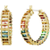 Swarovski Matrix Hoop Earrings - Gold/Multicolour