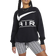 Nike Women's Air Over-Oversized French Terry Crew Neck Sweatshirt - Black/White