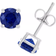 Macy's Birthstone Stud Earrings - White Gold/Sapphire