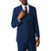 Burton Three Piece Tailored Linen Wedding Suit Jacket - Navy