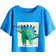 H&M Kid's Printed T-shirt - Bright Blue/Dinosaur (1216652038)