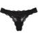 Victoria's Secret Dream Angels Lace Trim Thong Panty - Black