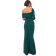 Goddiva One Shoulder Scuba Maxi - Green