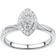 Macy's Marquise Shaped Halo Cluster Engagement Ring - White Gold/Diamonds