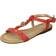 Spot On Kid's Casual T-bar Sandals with Skull and Cross Detail - Coral Pink