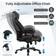 Costway Massage Black Office Chair 123.2cm