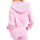 Juicy Couture Diamante Logo Velour Full Zip Hoodie - Pink