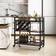 Costway Kitchen Serving Cart Rustic Brown Trolley Table 35.6x104.1cm