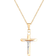 Macy's Crucifix Cross Pendant Necklace - Gold/White Gold