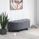 Homcom Semi-Circle Ottoman Tufted Upholstered Accent Seat Dark Grey Storage Bench 120x42cm