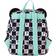 Loungefly Mickey & Minnie Date Night Diner Checkered All Over Print Square Mini Backpack - Black