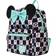 Loungefly Mickey & Minnie Date Night Diner Checkered All Over Print Square Mini Backpack - Black