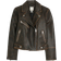 River Island Faux Leather Distressed Biker Jacket - Brown