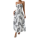 Shein Frenchy Women's Printed Spaghetti Strap Maxi Dress With Shirred And Wrap Detail