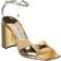 Jimmy Choo Saeda 85 Metallic Leather - Gold Crystal Honey