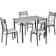 Homcom Modern Light Grey Dining Set 70x107cm 5pcs