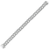 Jewelco London Iced Encrusted Cuban Curb Chain Bracelet - Silver/Transparent