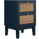 LPD Bordeaux Blue/Natural Bedside Table 35x40cm