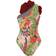 Shein New Arrival Tropical Print Plus Size 3D Flower Monokini With Cover Up Set, Hot Spring Swimwear. Skirt Is Free Size