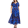 Scarlett & Jo Isabelle Float Sleeve Maxi Dress - Blue Rose