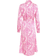 Quiz Paisley Satin Shirt Midi Dress - Pink