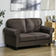 Homcom Nailhead Trim Dark Brown Sofa 156cm 2 Seater