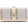 River Island Monogram Clip Top Purse - Beige