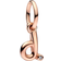 Pandora Letter D Script Alphabet Dangle Charm - Rose Gold/Transparent