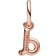 Pandora Letter D Script Alphabet Dangle Charm - Rose Gold/Transparent