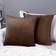 Deconovo Velvet Cushion Cover Brown (55.9x55.9cm)