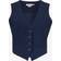 Good American Womens New Navy002 Luxe V-neck Single-breasted Woven Waistcoat