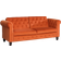 Artemis Home Maplewood Click-Clack Reclining Orange Sofa 217cm 3 Seater