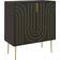 Homcom Adjustable Shelf Black/Gold Sideboard 78x88cm