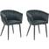 Beliani Milan Dark Green Kitchen Chair 80cm 2pcs