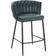 Beliani Milan Velvet Bar Chairs Dark Green Kitchen Chair 88cm 2pcs