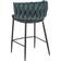 Beliani Milan Velvet Bar Chairs Dark Green Kitchen Chair 88cm 2pcs