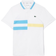 Lacoste Colour Block Stripes Ultra Dry Tennis Polo Shirt - White/Blue/Yellow