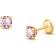 Tiny Blessings June Birthstone Studs - Gold/Purple