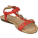 Spot On Kid's Casual T-bar Sandals with Skull and Cross Detail - Coral Pink