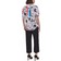 Karl Lagerfeld Printed Bungee Sleeve Button Down Top - White