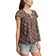 Lucky Brand Wide Smocked Flutter Sleeve Top - Raven Multi