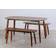 Flair Edelweiss Walnut/Brass Dining Set 151cm 3pcs